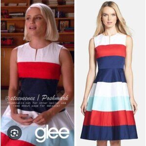 Kate Spade Corley Striped Fit & Flare Dress Size 2 Colorblock Sleeveless A-Line